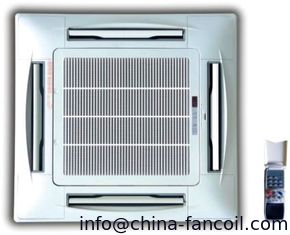 China Chilled water 4 way ceiling concealed cassette type fan coil units-300CFM 4 TUBE supplier