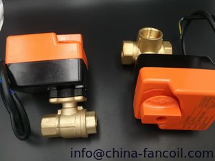 China 2 / 3 way electric motorized valve for fan coils supplier