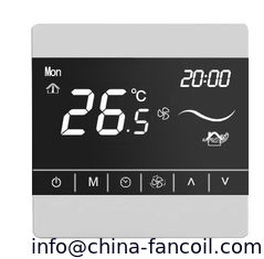 China Hotel Keycard 0-10v Modulating Room Thermostat Modbus thermostat for 2 pipe or 4 pipe fan coils supplier