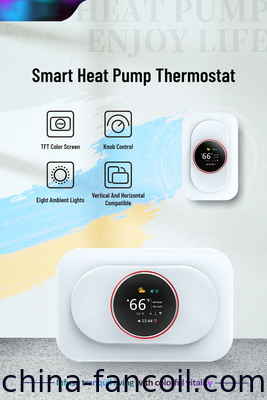 Smart WIFI app control  touch screen Room Thermostat for fan coil unit 2 pipe/Arcobalecno design/TF-701 series supplier